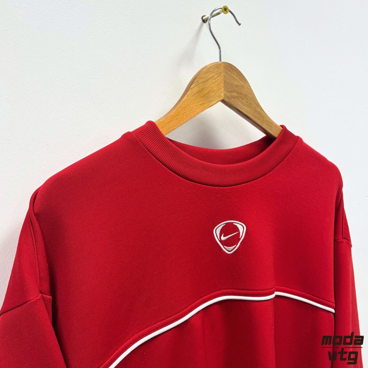 Nike Total 90 Sweatshirt Red Large Vintage Y2K Football T90 Retro Sport