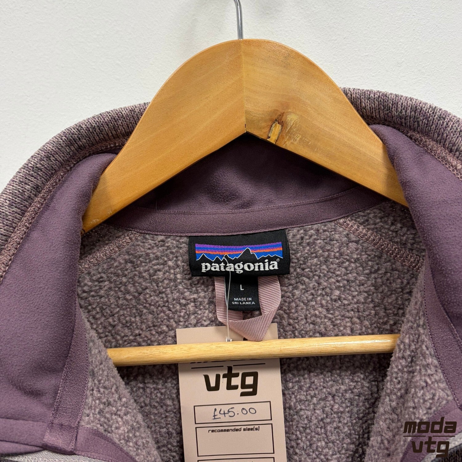 Vintage Y2K Patagonia Fleece Purple Large Retro Walking