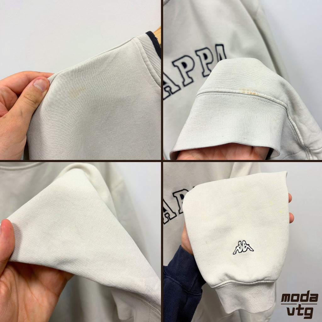 Vintage 90s Kappa Sweatshirt Beige XL Retro