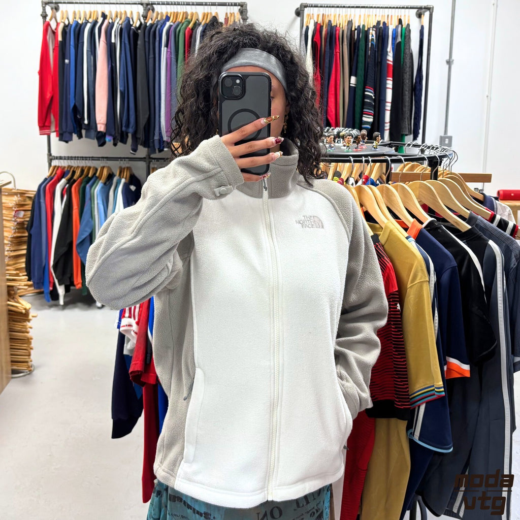Vintage Y2K The North Face Fleece White Medium Retro Outdoors