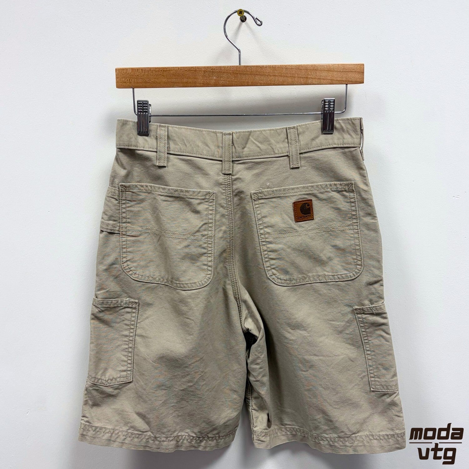Carhartt Shorts Stone Grey Womens 14 Vintage Y2K Workwear Cargo Gorpcore Utility