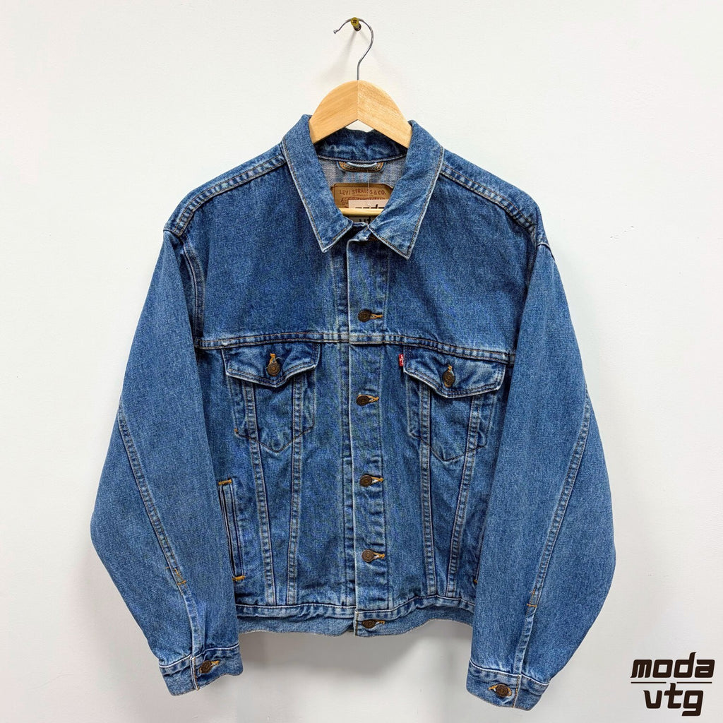 Levis Denim Jacket Blue Medium Trucker Vintage Y2K 90s Retro Workwear Streetwear