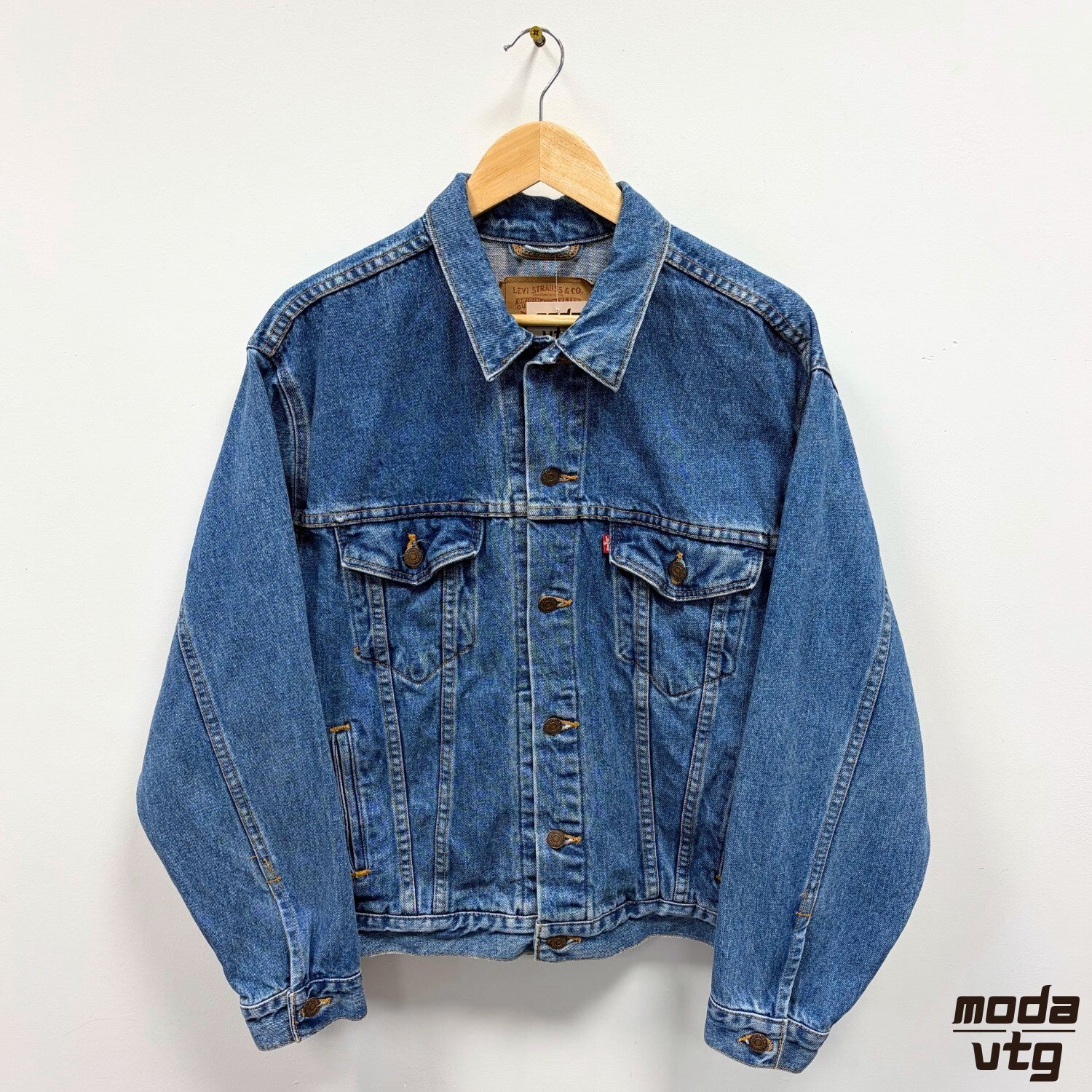 Levis Denim Jacket Blue Medium Trucker Vintage Y2K 90s Retro Workwear Streetwear