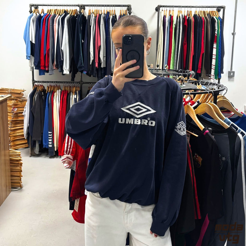 Vintage 90s Umbro Sweatshirt Navy Large Retro Unisex
