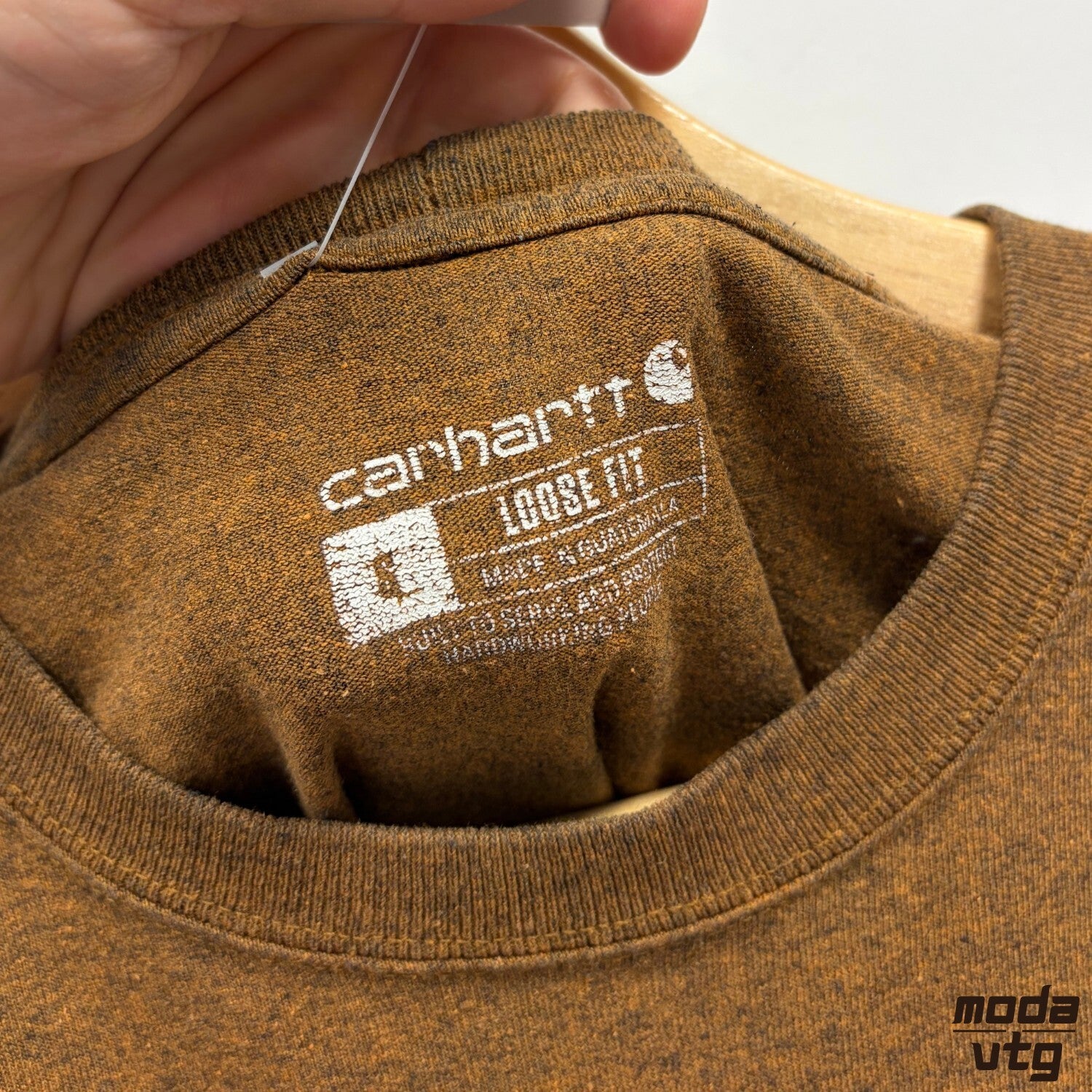 Vintage Y2K Carhartt T-Shirt Brown Medium Retro Workwear