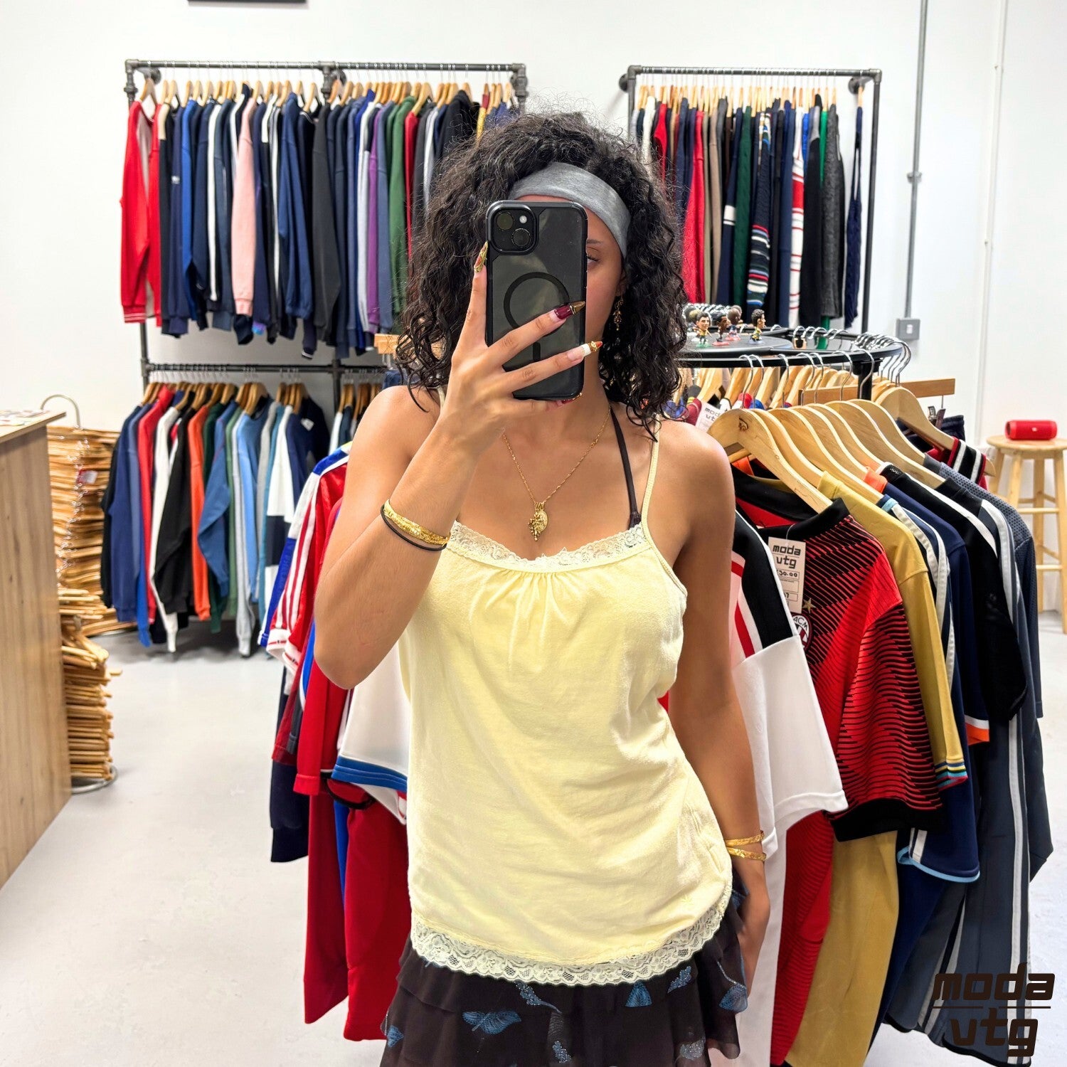 Vintage Y2K Cami Top Yellow Women’s Medium Summer Y2K