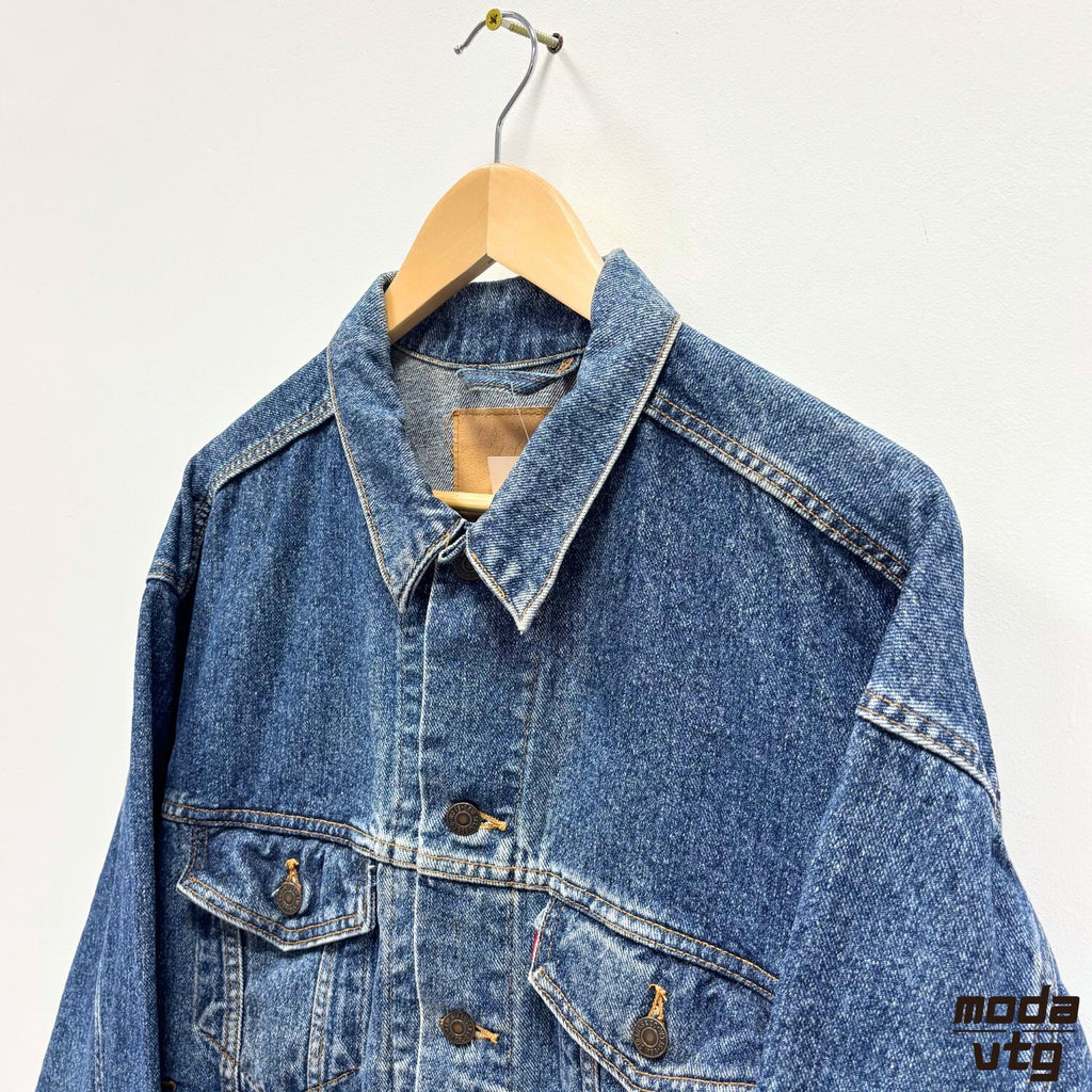 Levis Denim Jacket Blue Large Trucker Vintage Retro Workwear Streetwear Unisex