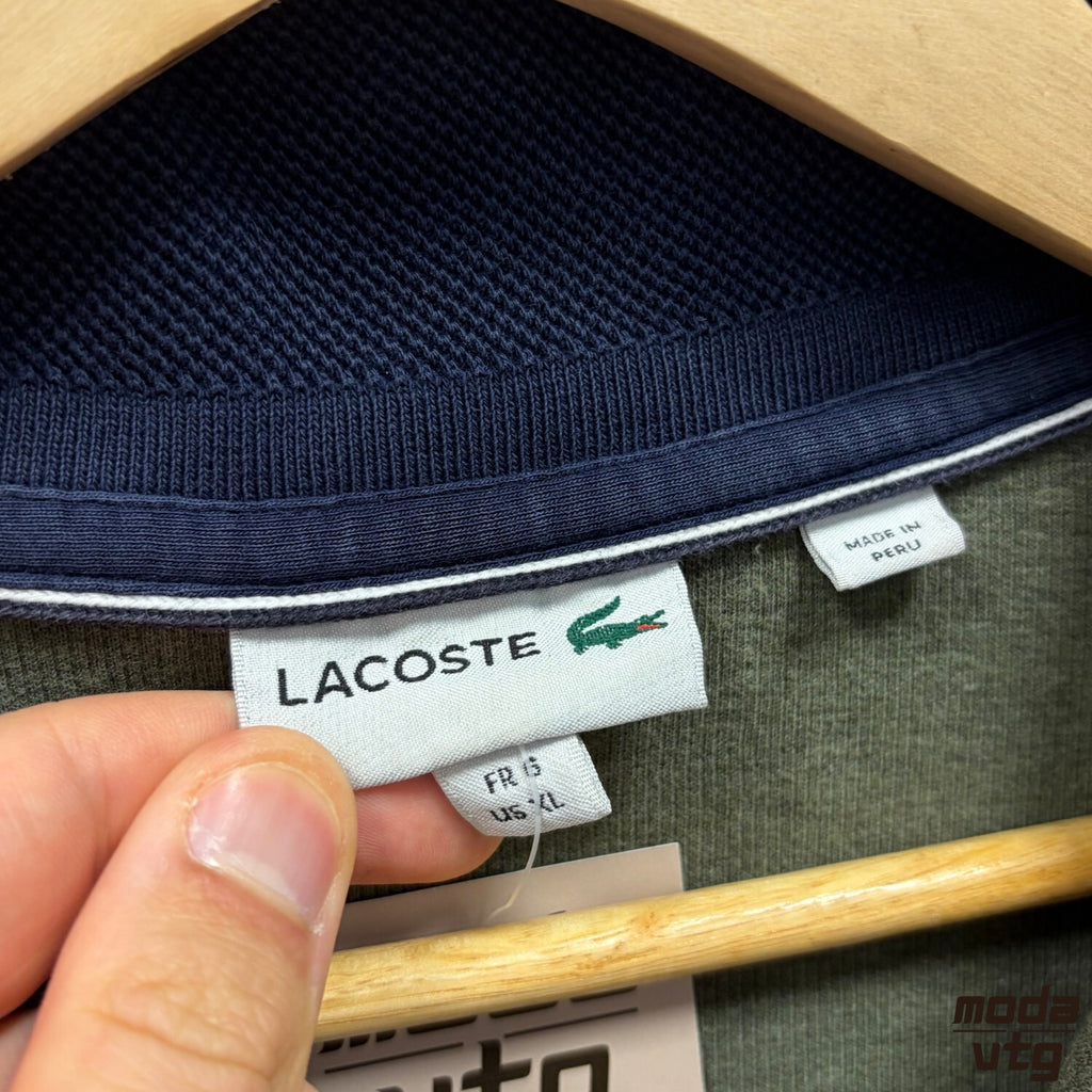 Vintage Y2K Lacoste Sweatshirt Green Large Unisex Retro