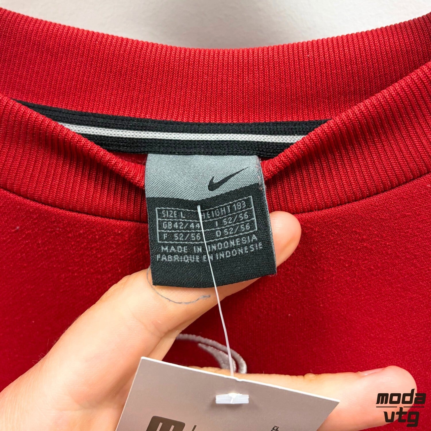 Nike Total 90 Sweatshirt Red Large Vintage Y2K Football T90 Retro Sport
