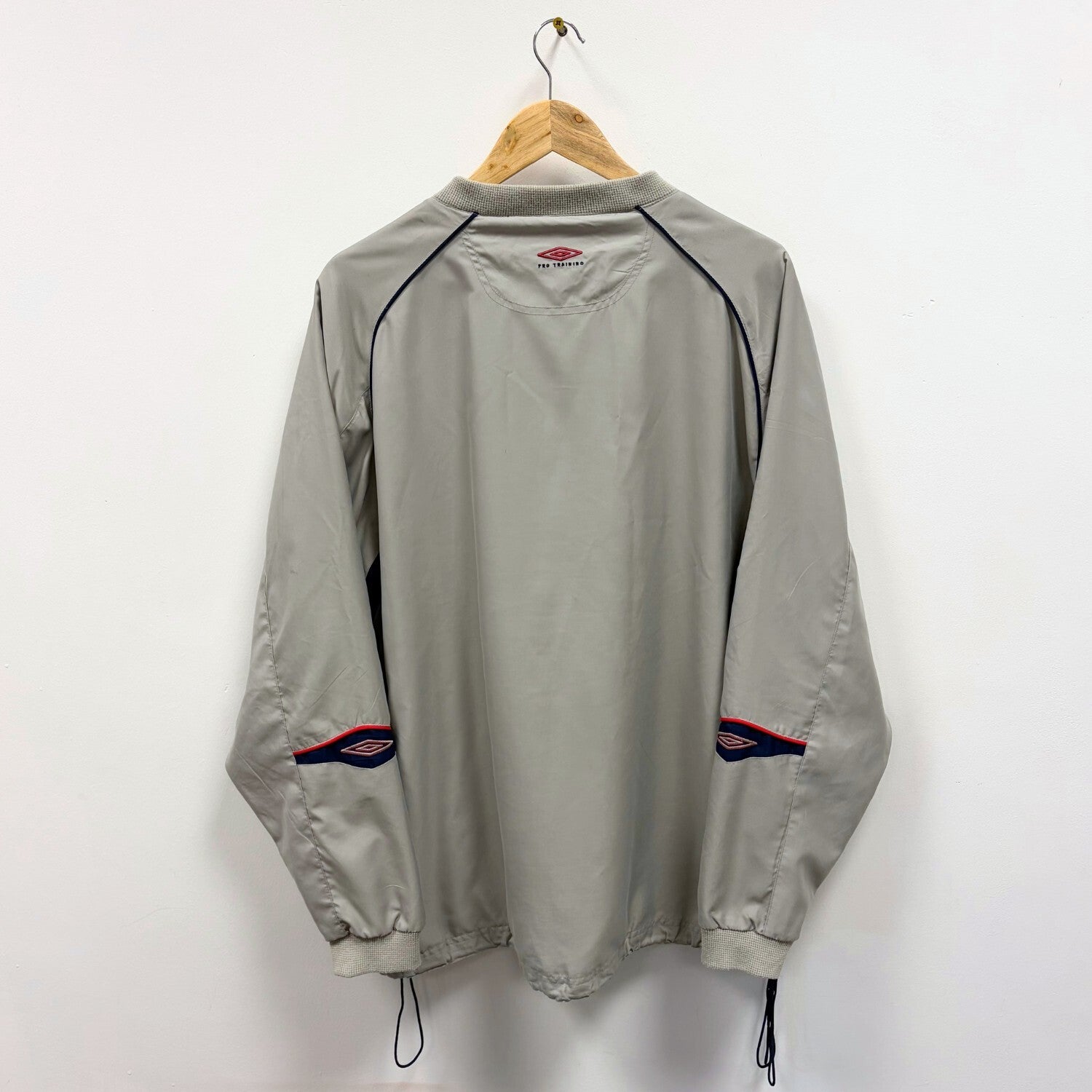 Vintage Y2K Umbro Windbreaker Grey Large Retro Unisex Pullover