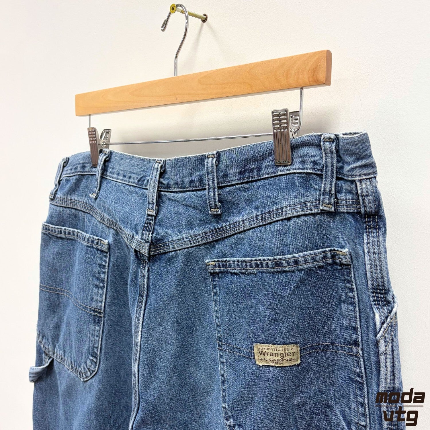 Wrangler Carpenter Jorts Blue Mens 36 Vintage Denim Shorts Workwear Baggy Y2K