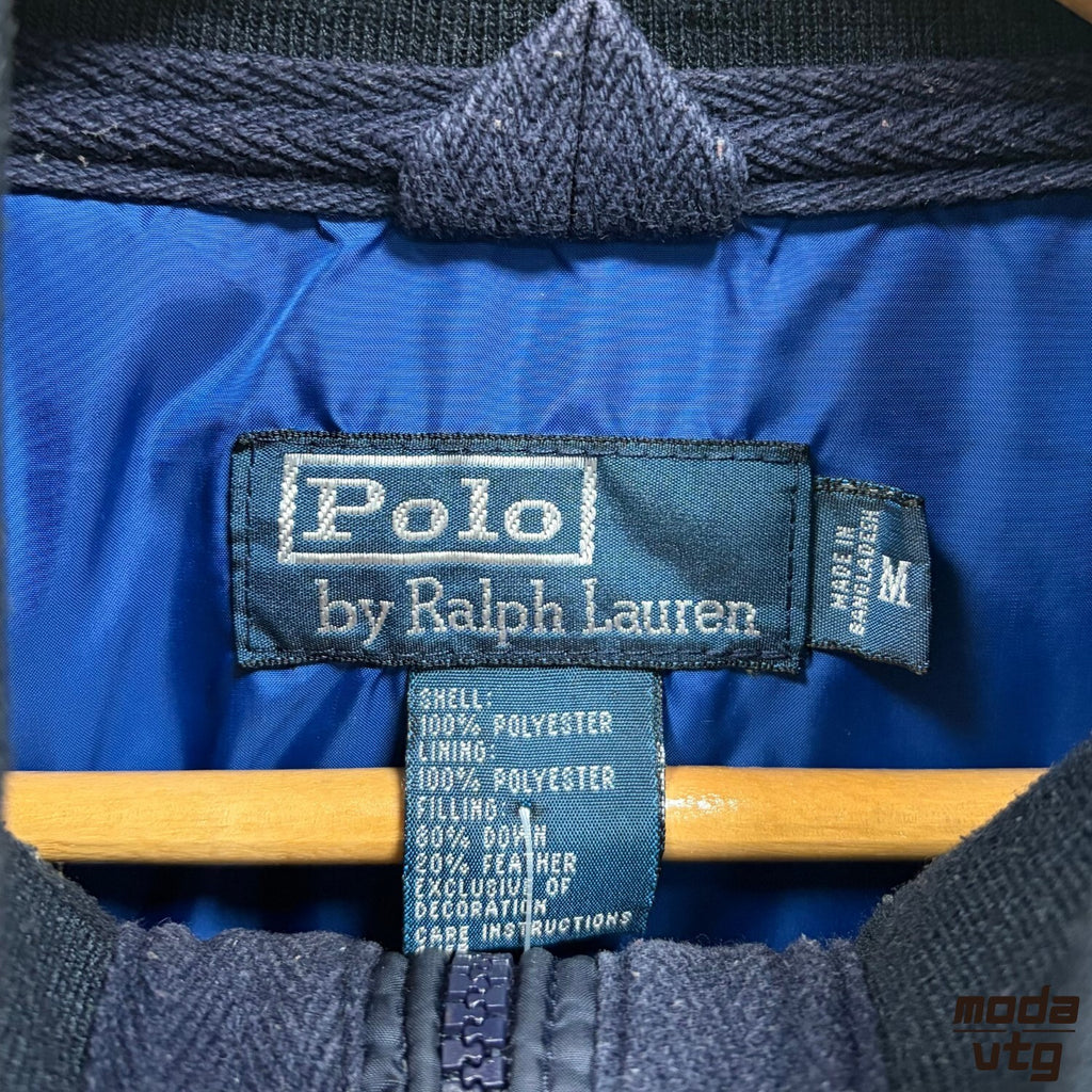 Ralph Lauren Gilet Navy Medium Puffer Bodywarmer Vintage 90s Outdoor Preppy