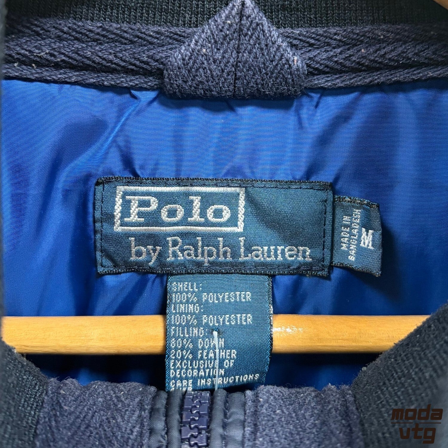 Ralph Lauren Gilet Navy Medium Puffer Bodywarmer Vintage 90s Outdoor Preppy