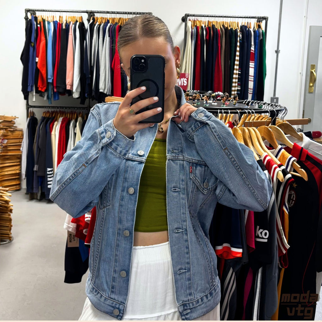 Vintage Y2K Levi’s Denim Jacket Blue Small Unisex Retro