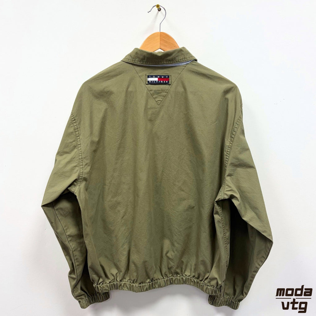 Vintage Y2K Tommy Hilfiger Harrington Jacket Green Medium Retro Unisex