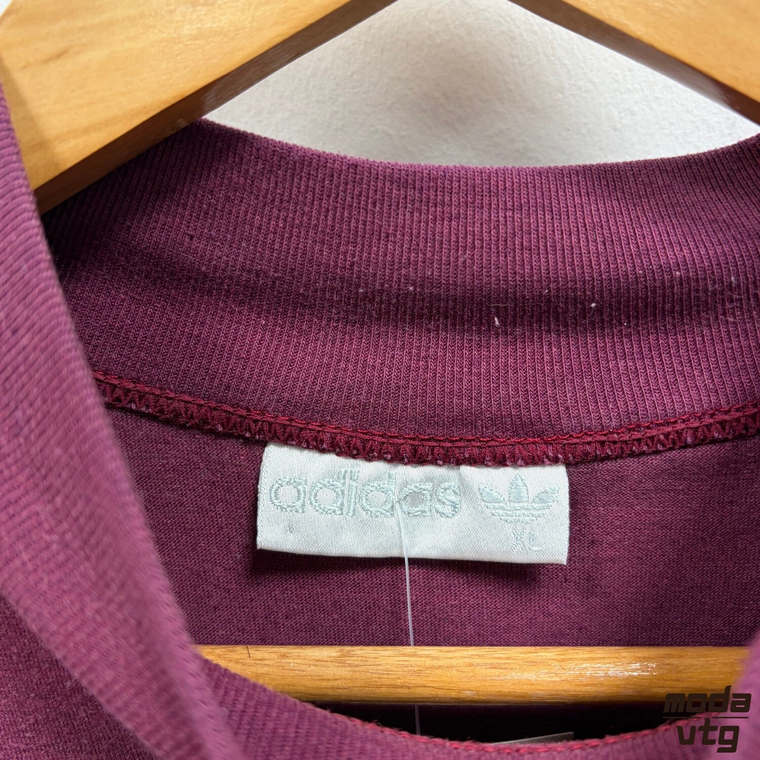 Vintage 90s Adidas T-Shirt Burgundy XL Retro