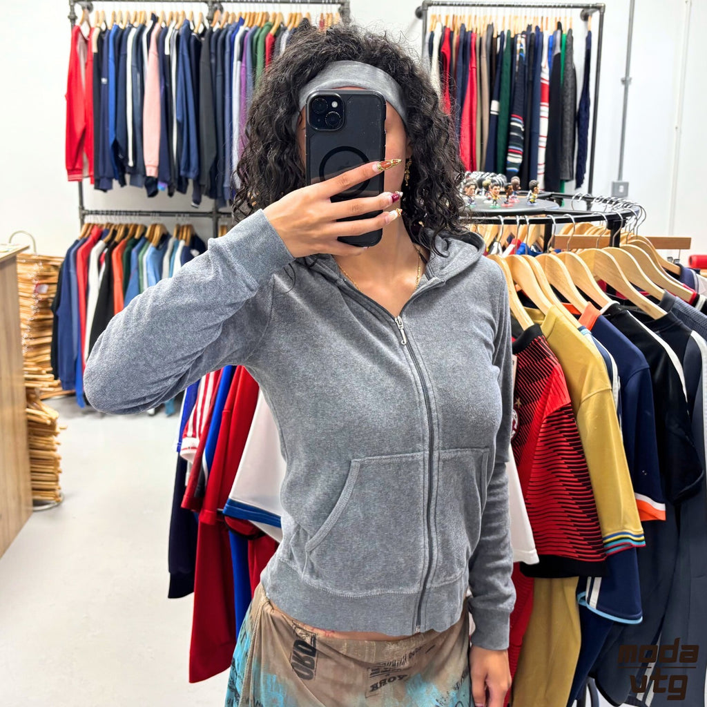 Vintage Y2K Juicy Couture Hoodie Grey Women’s Small Retro