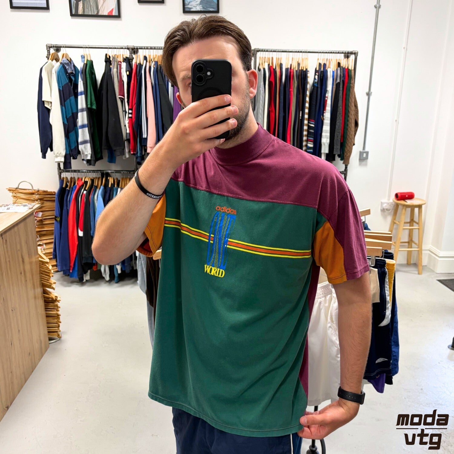 Vintage 90s Adidas T-Shirt Burgundy XL Retro