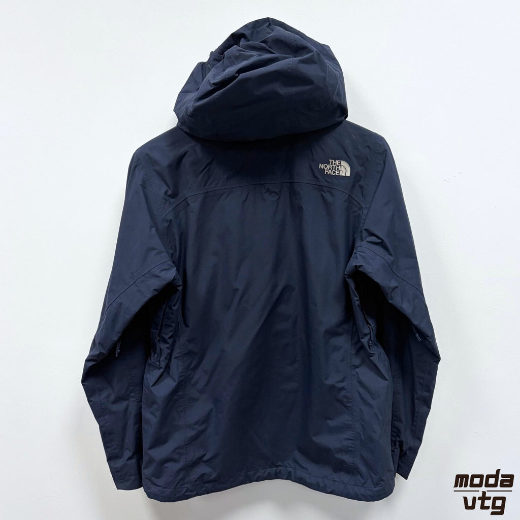 Vintage Y2K The North Face Raincoat Navy Women’s Medium Retro Hyvent Unisex