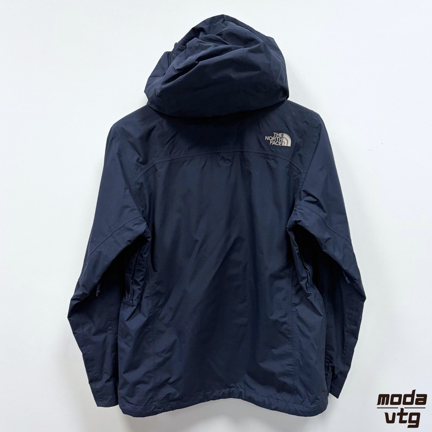 Vintage Y2K The North Face Raincoat Navy Women’s Medium Retro Hyvent Unisex