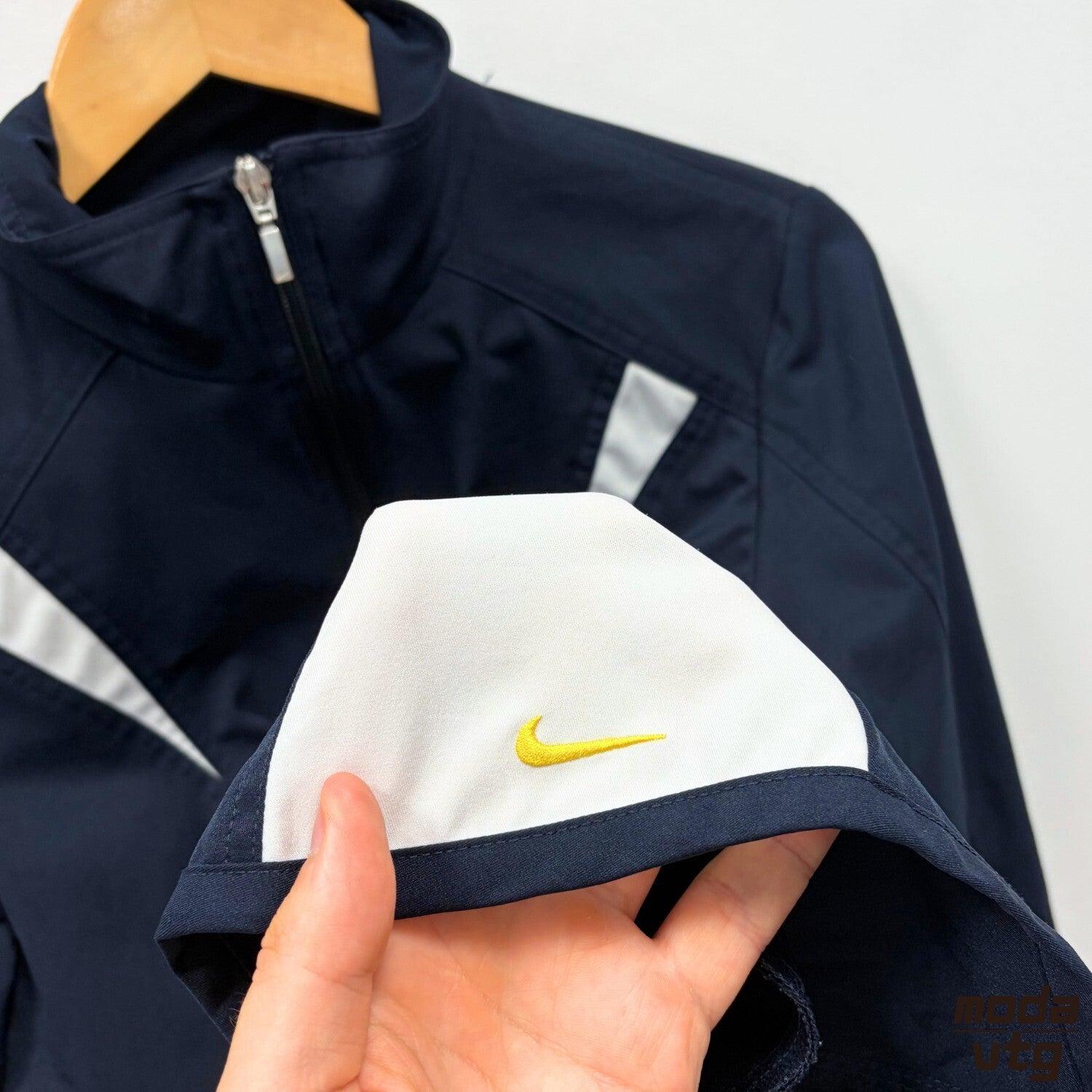 Vintage Y2K Nike Track Jacket Navy Women’s Small Retro
