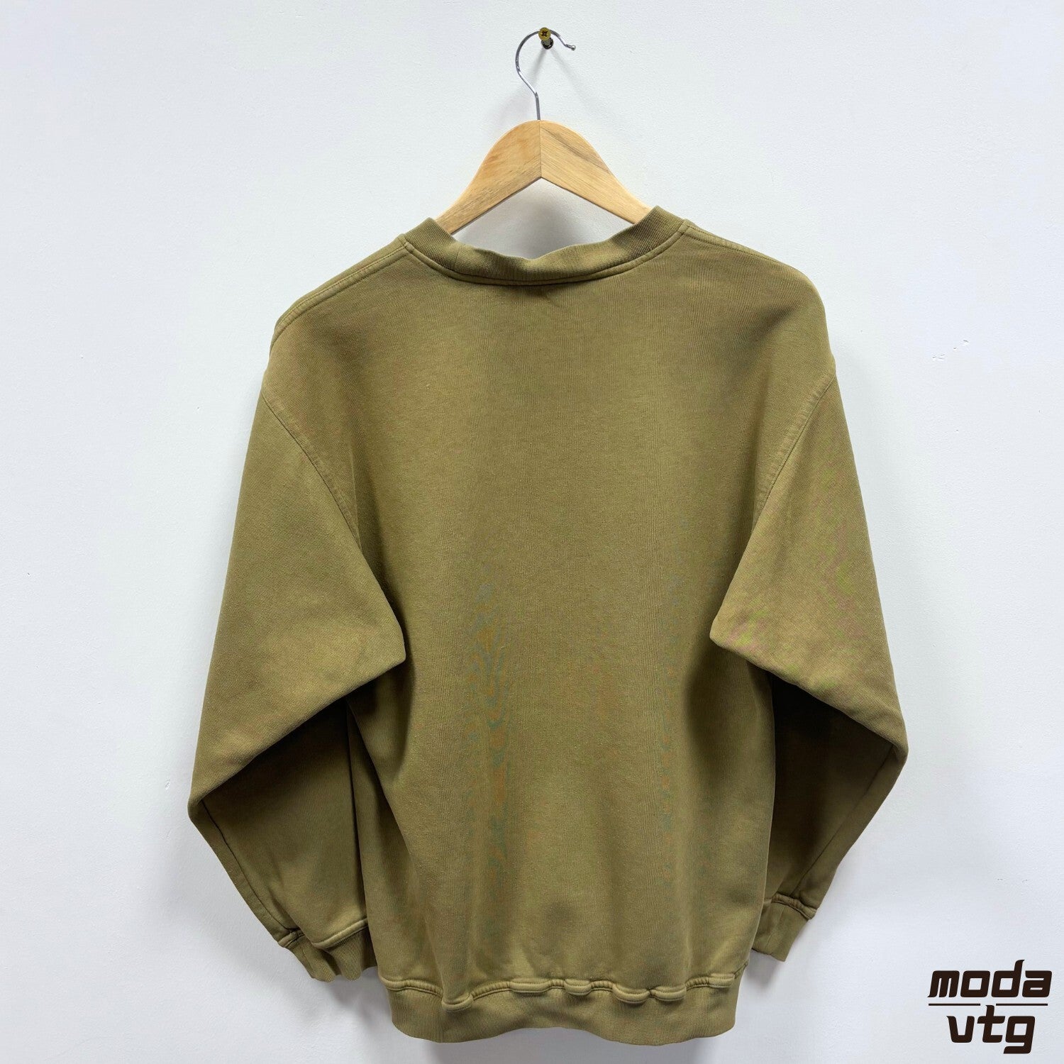 Adidas Sweatshirt Khaki Medium Vintage 90s Retro Sporty Athletic Streetwear