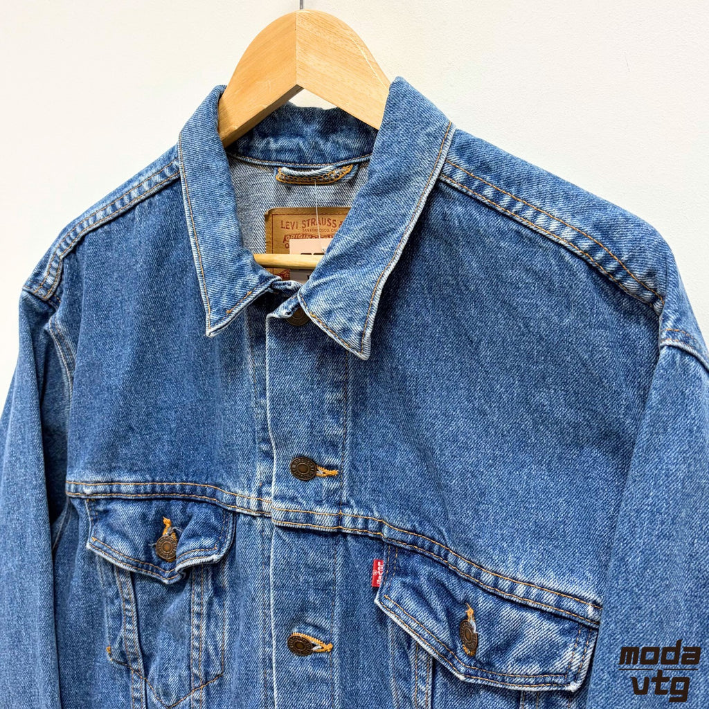 Levis Denim Jacket Blue Medium Trucker Vintage Y2K 90s Retro Workwear Streetwear