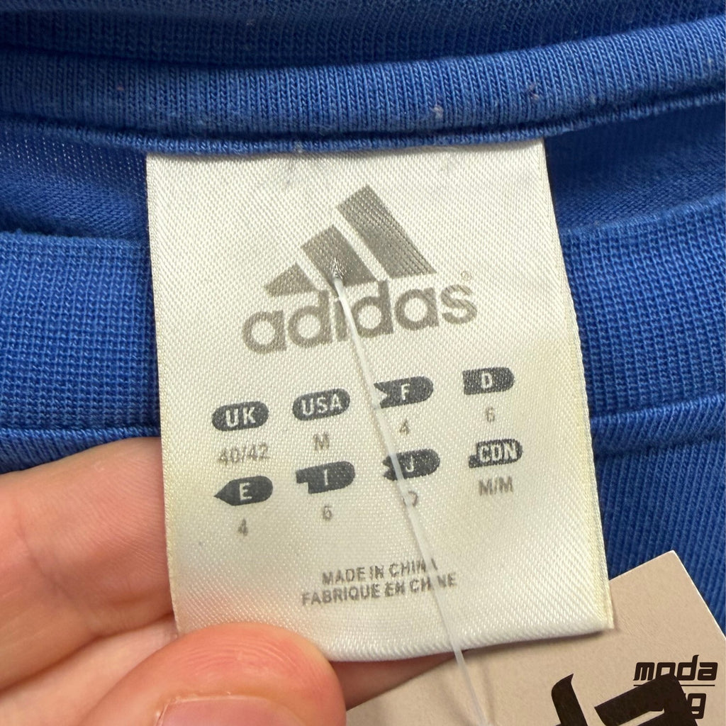 Vintage Y2K Adidas T-Shirt Blue Large Retro Unisex