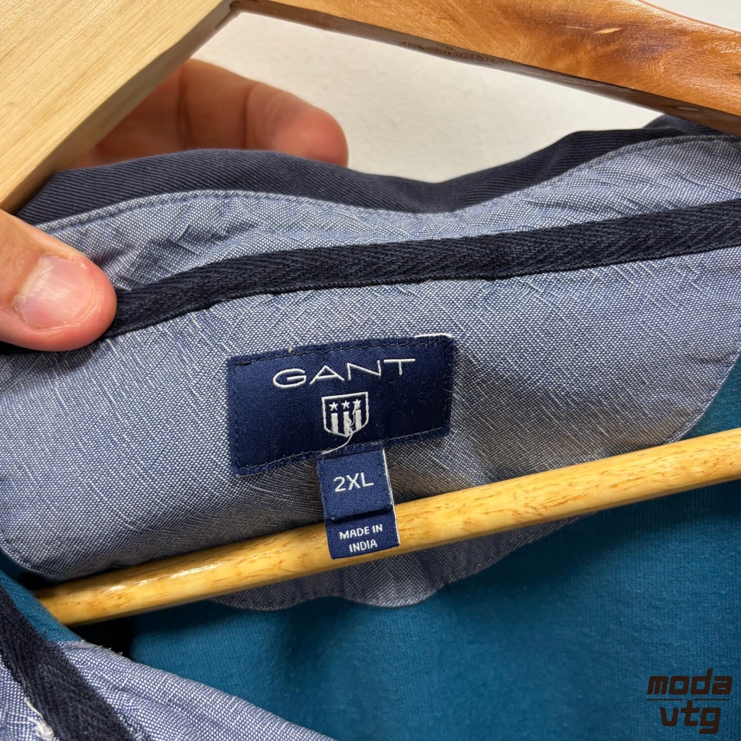 Vintage Y2K GANT Rugby Polo Blue XL Retro Striped