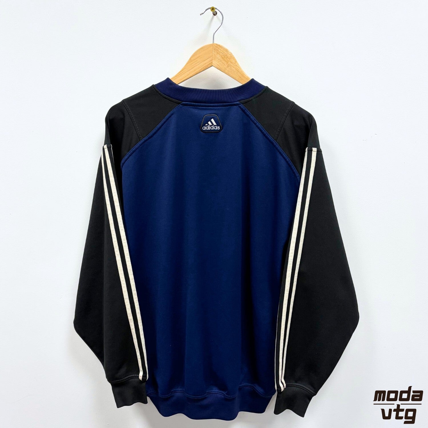 Vintage 90s Adidas Sweatshirt Navy Large Retro Unisex
