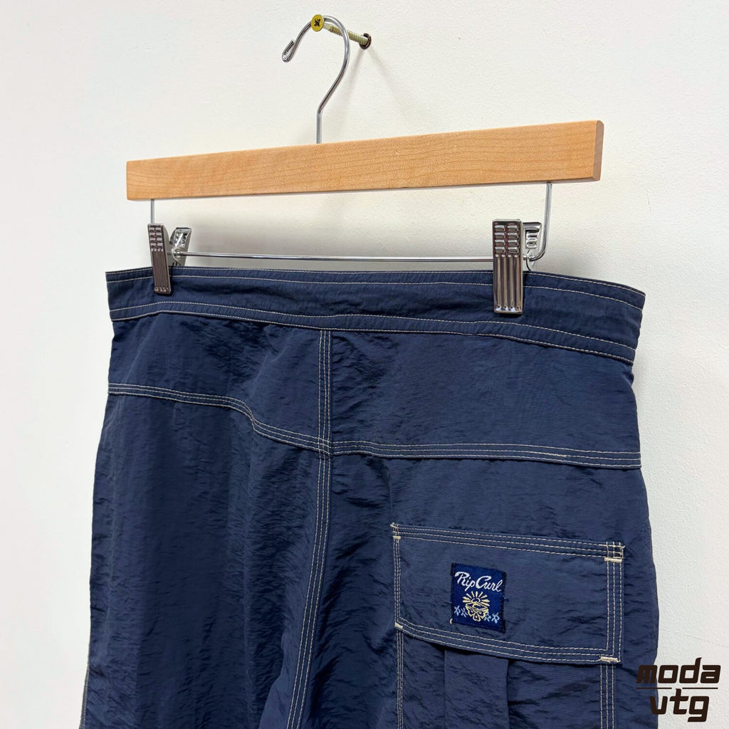 Vintage Y2K Rip Curl Shorts Navy Medium Retro Suftwear Baggy