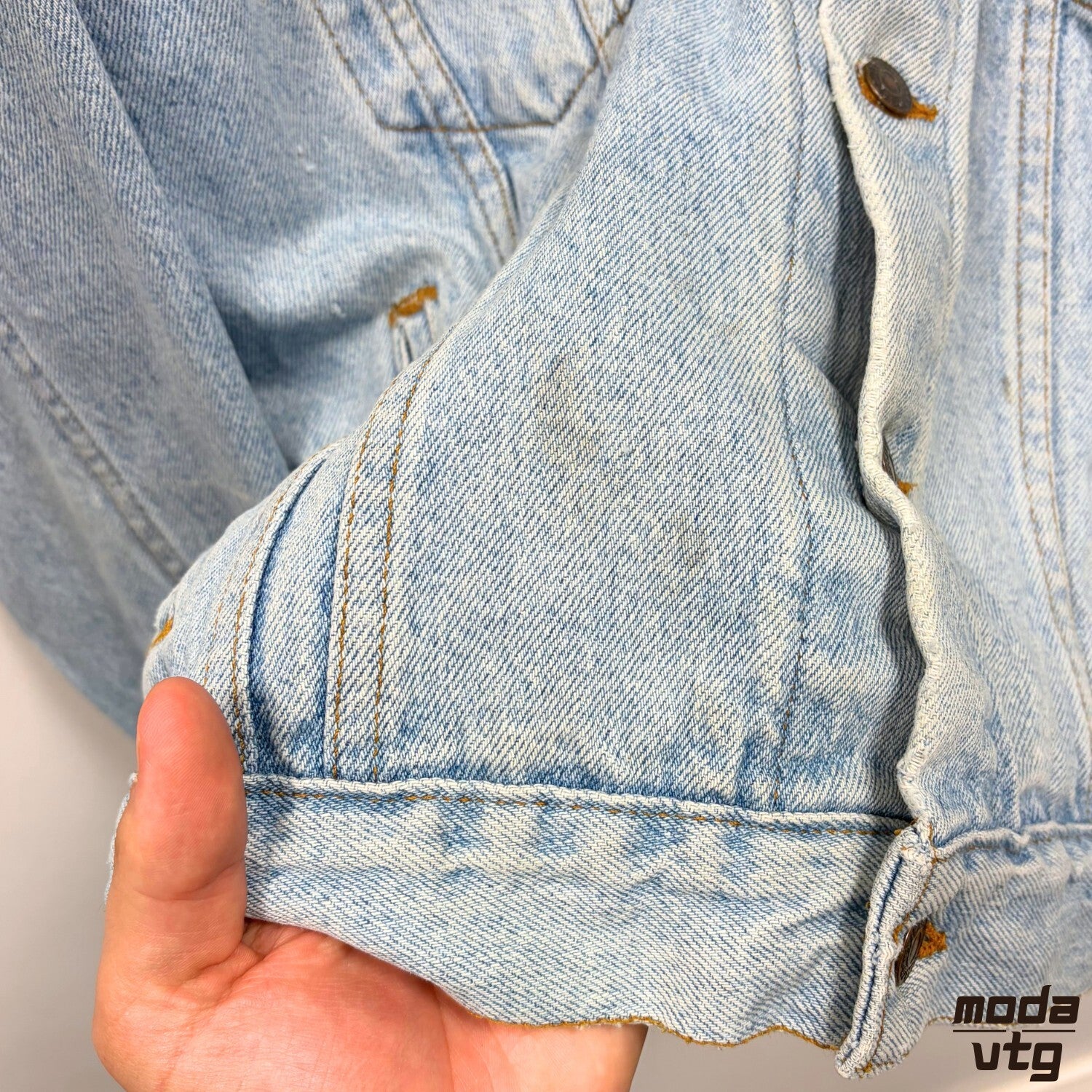 Levis Denim Jacket Light Blue Large Trucker Vintage Retro Workwear Streetwear