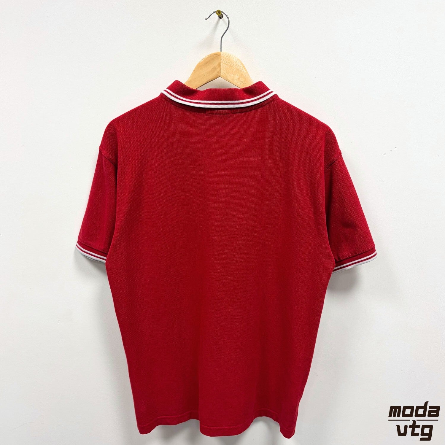 Fred Perry Polo Red Large Vintage Y2K Mod Terrace Casuals Twin Tipped Retro
