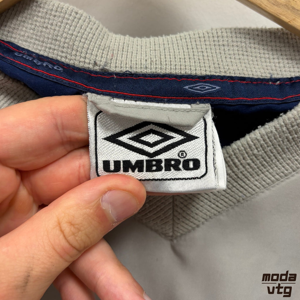 Vintage Y2K Umbro Windbreaker Grey Large Retro Unisex Pullover