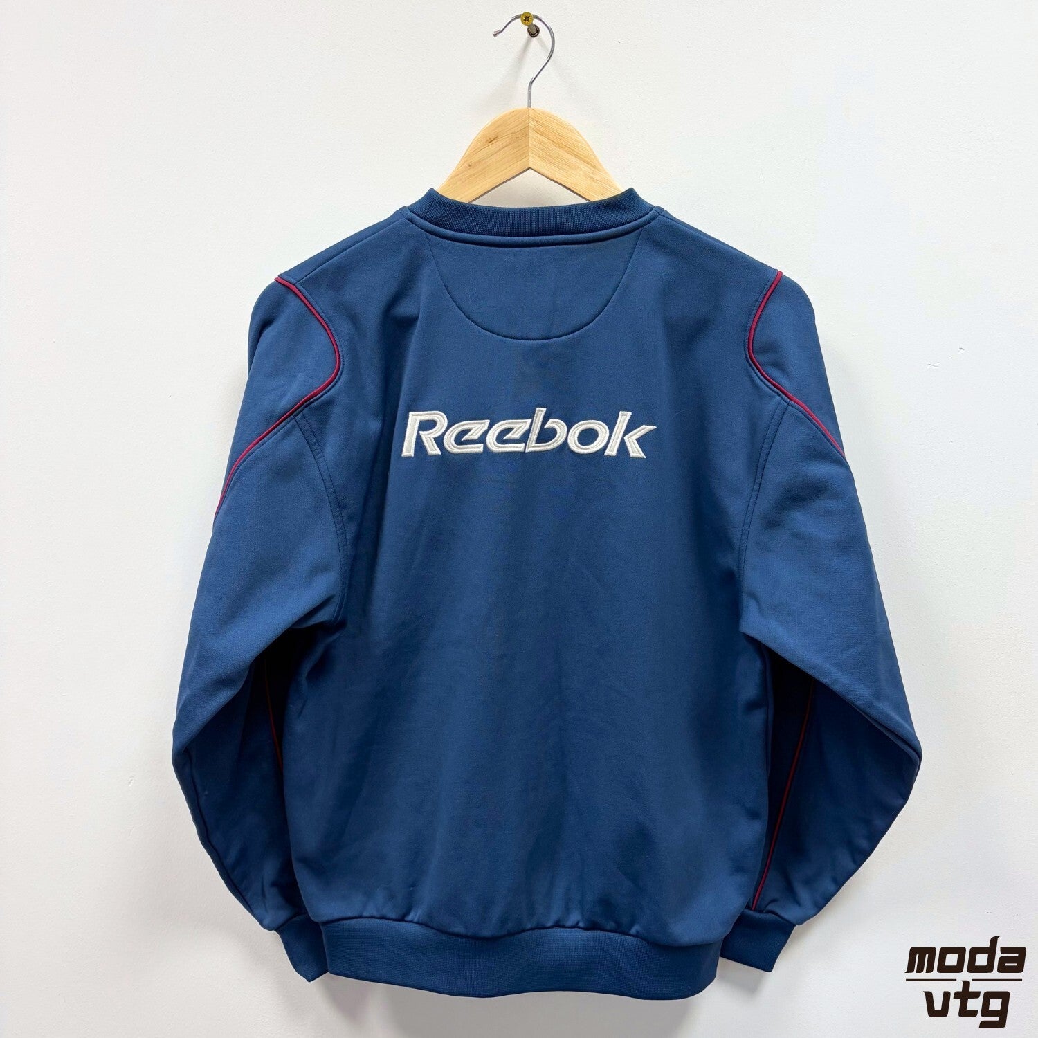 Vintage Y2K West Ham Sweatshirt Blue Small Reebok Retro Unisex