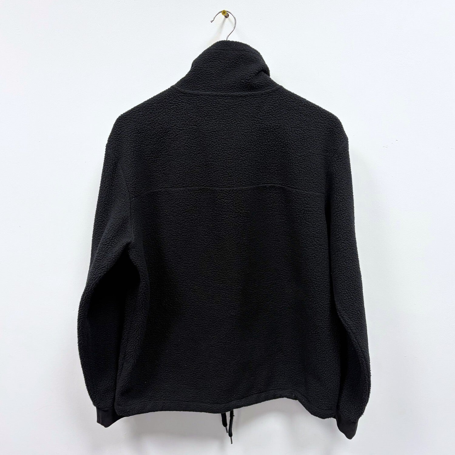 Napapijri Fleece Jacket Black Medium Full Zip Vintage Y2K Gorpcore Outdoor Retro