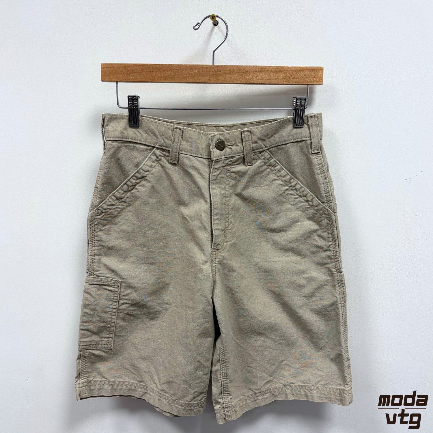 Carhartt Shorts Stone Grey Womens 14 Vintage Y2K Workwear Cargo Gorpcore Utility
