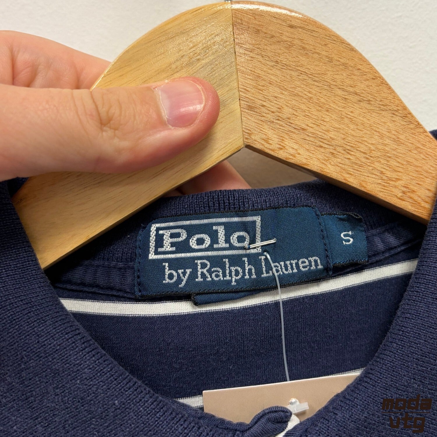 Vintage 90s Ralph Lauren Polo Navy Small Striped Summer Unisex