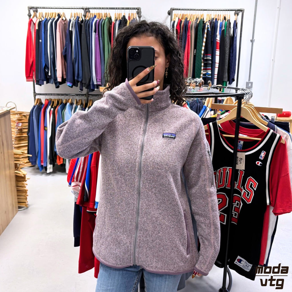 Vintage Y2K Patagonia Fleece Purple Large Retro Walking