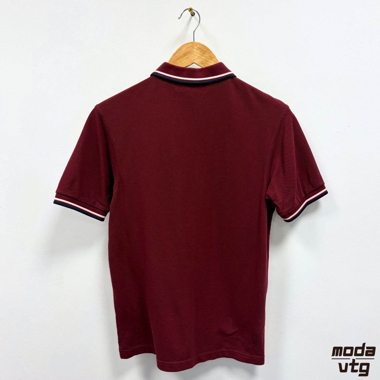 Fred Perry Polo Burgundy Small Slim Fit Vintage Y2K Mod Terrace Casuals Retro