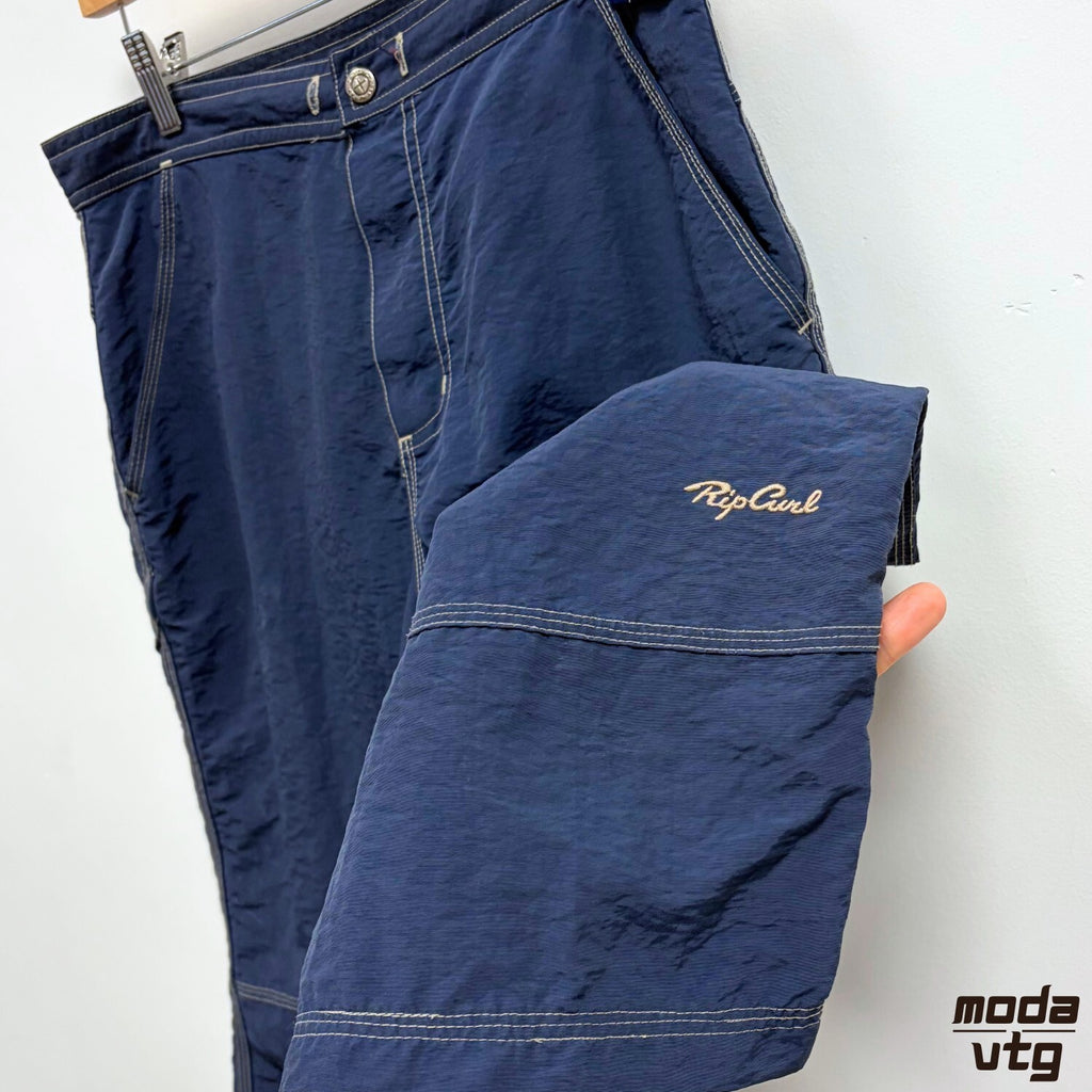 Vintage Y2K Rip Curl Shorts Navy Medium Retro Suftwear Baggy
