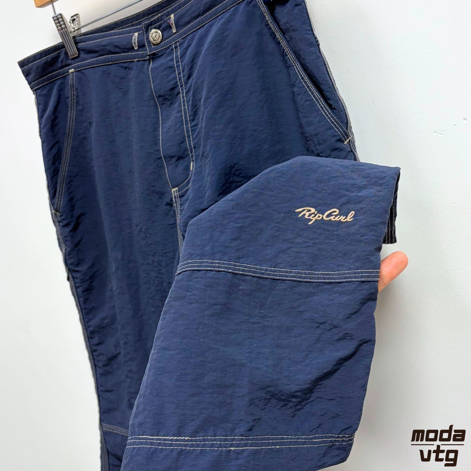 Vintage Y2K Rip Curl Shorts Navy Medium Retro Suftwear Baggy