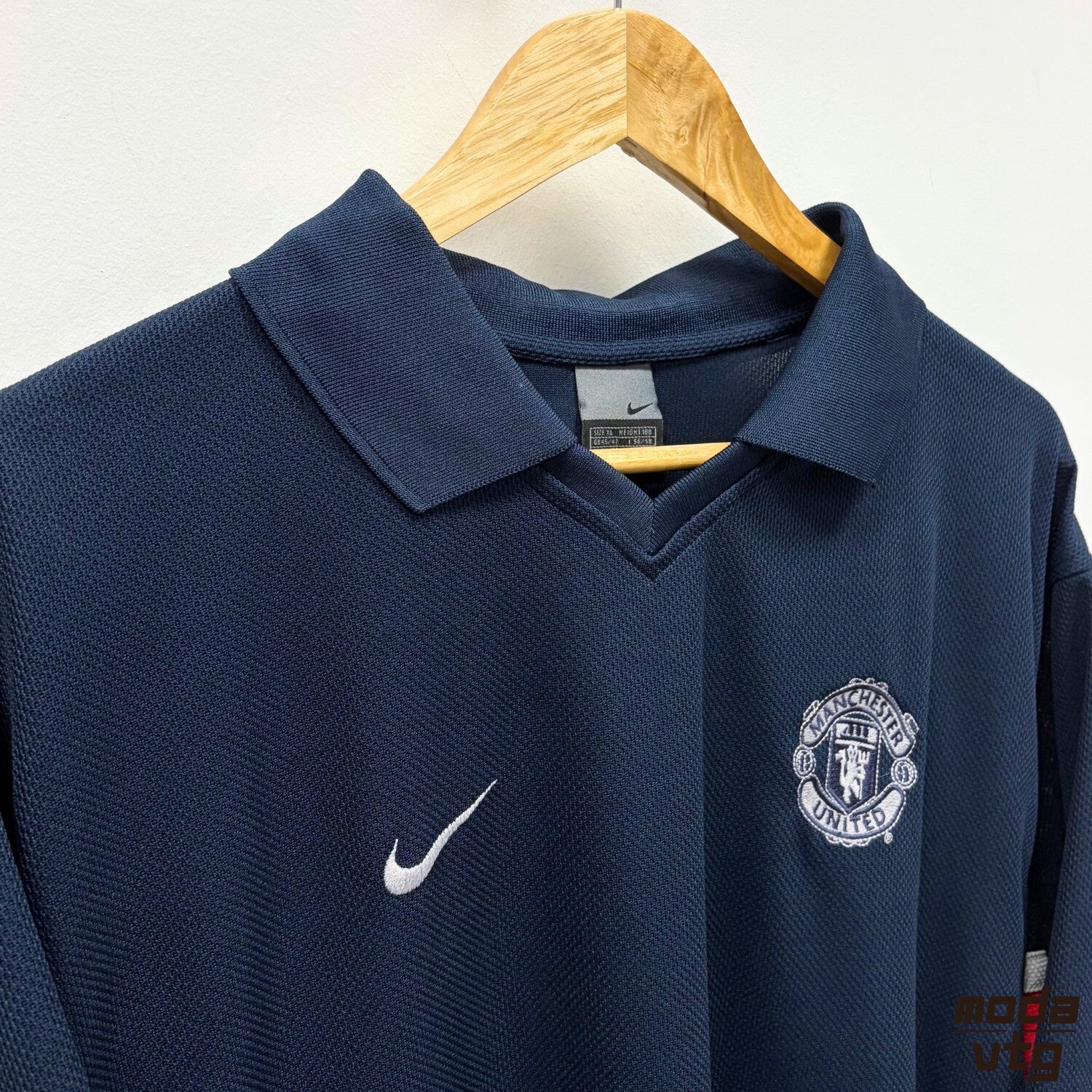 Manchester United Nike Training Jersey Navy XL Vintage Retro Football Utility