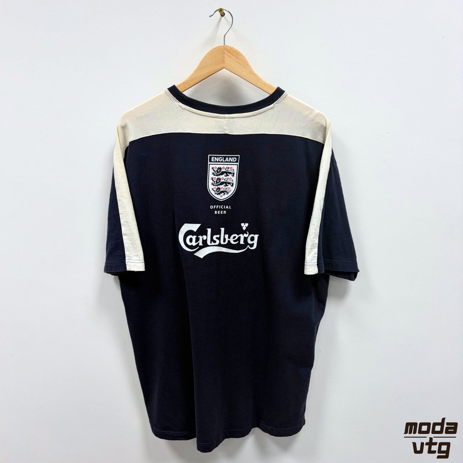 Vintage Y2K England T-Shirt Navy XL Retro Unisex Umbro Carlsberg