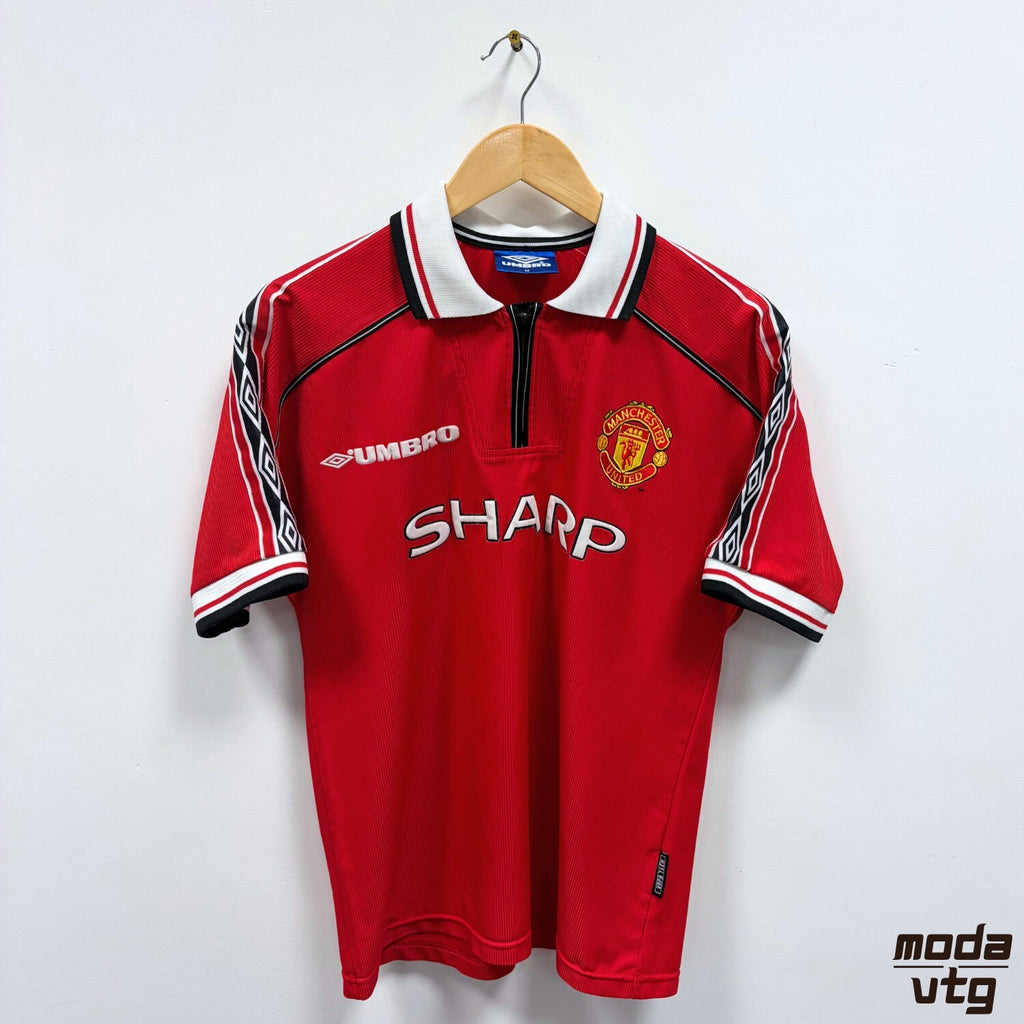 Manchester United Umbro Home Shirt Red Medium Vintage 1998 Treble Retro Football