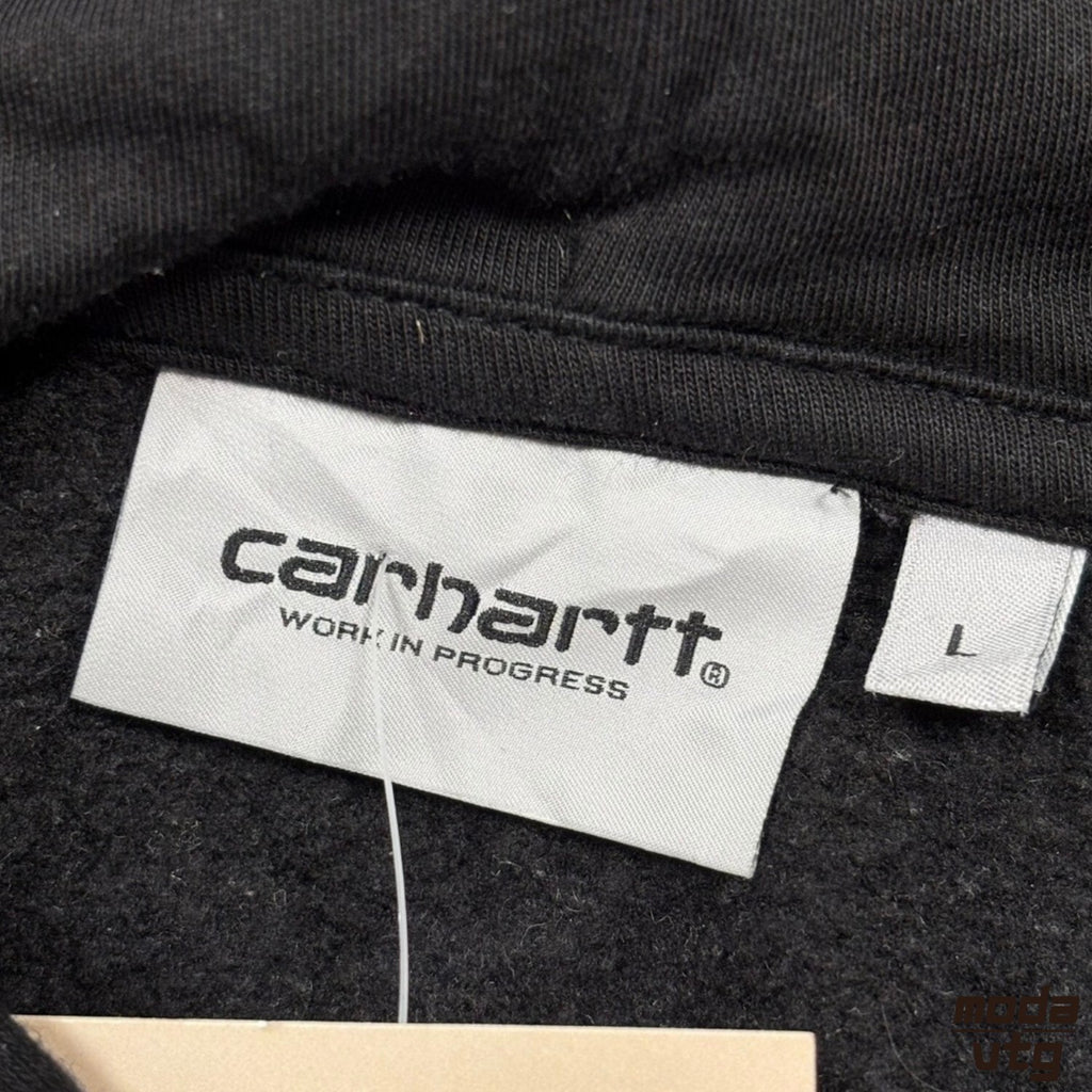 Vintage Y2K Carhartt Hoodie Black Large Retro Unisex