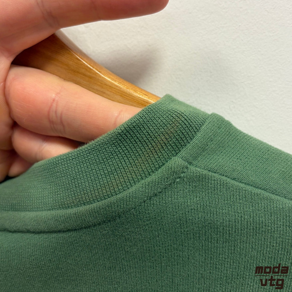 Vintage Y2K Belstaff Sweatshirt Green Medium Retro Unisex