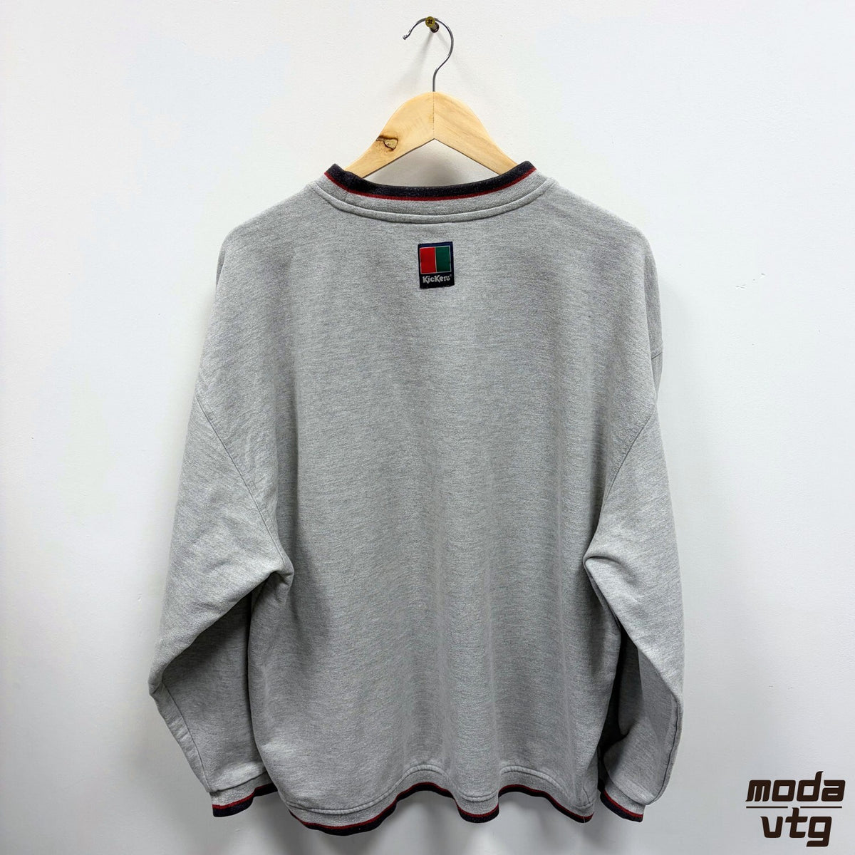 Kickers Sweatshirt Grey XL Vintage Y2K Spell Out Crewneck Retro Sporty