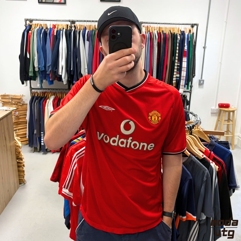 Vintage 2000/02 Manchester United Jersey Red XL Retro Unisex Umbro
