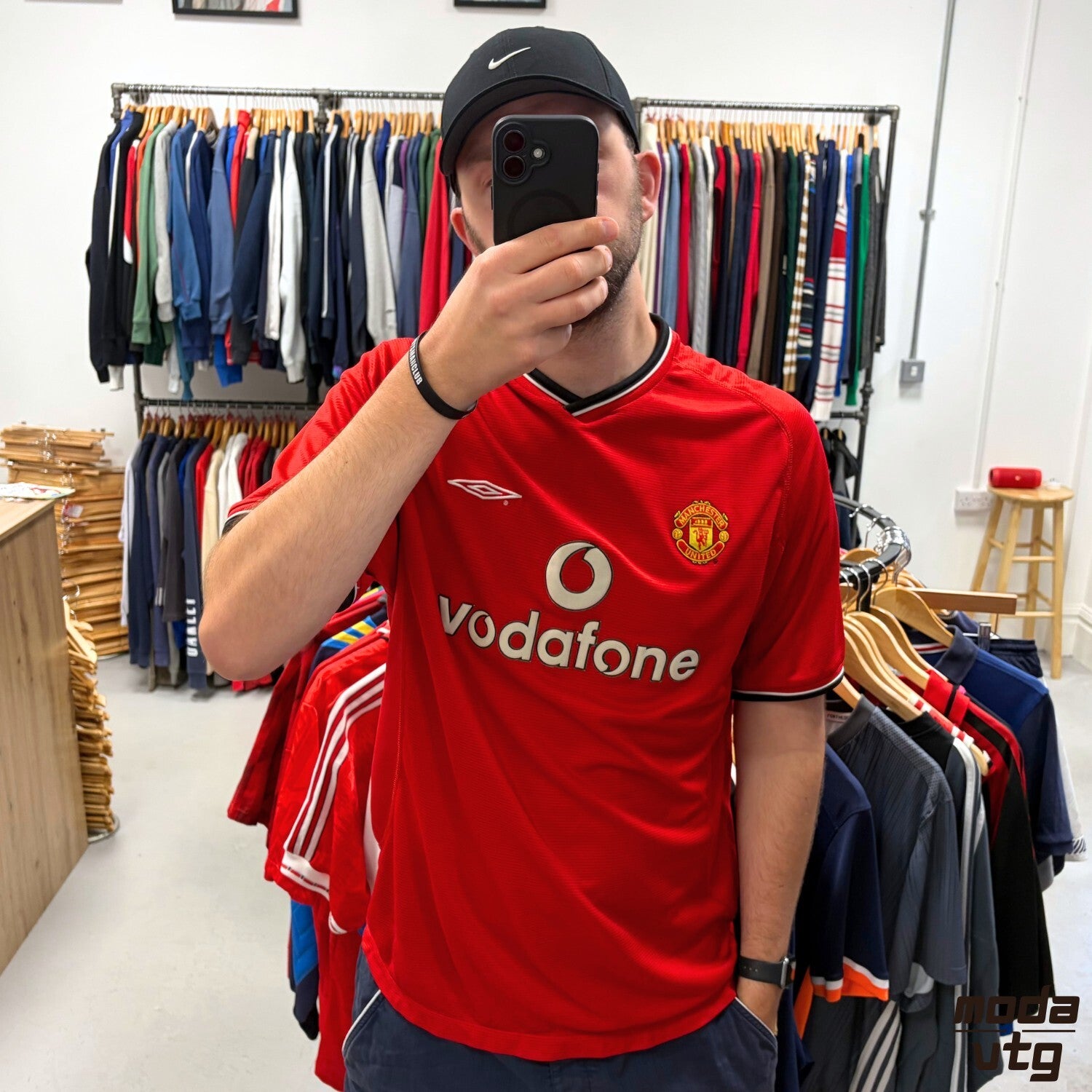 Vintage 2000/02 Manchester United Jersey Red XL Retro Unisex Umbro